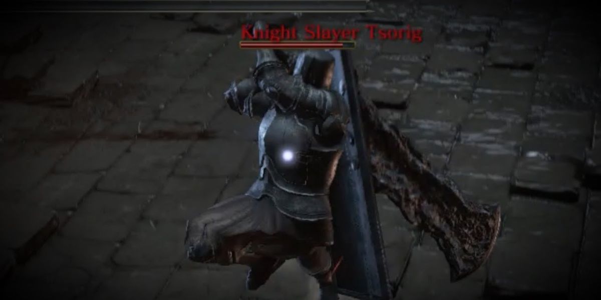 Tsorig attacking in Dark Souls 3
