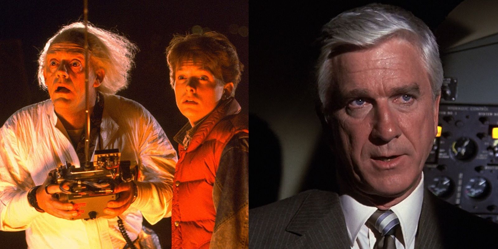 Doc and Marty in Back to the Future and Dr Rumack in Airplane