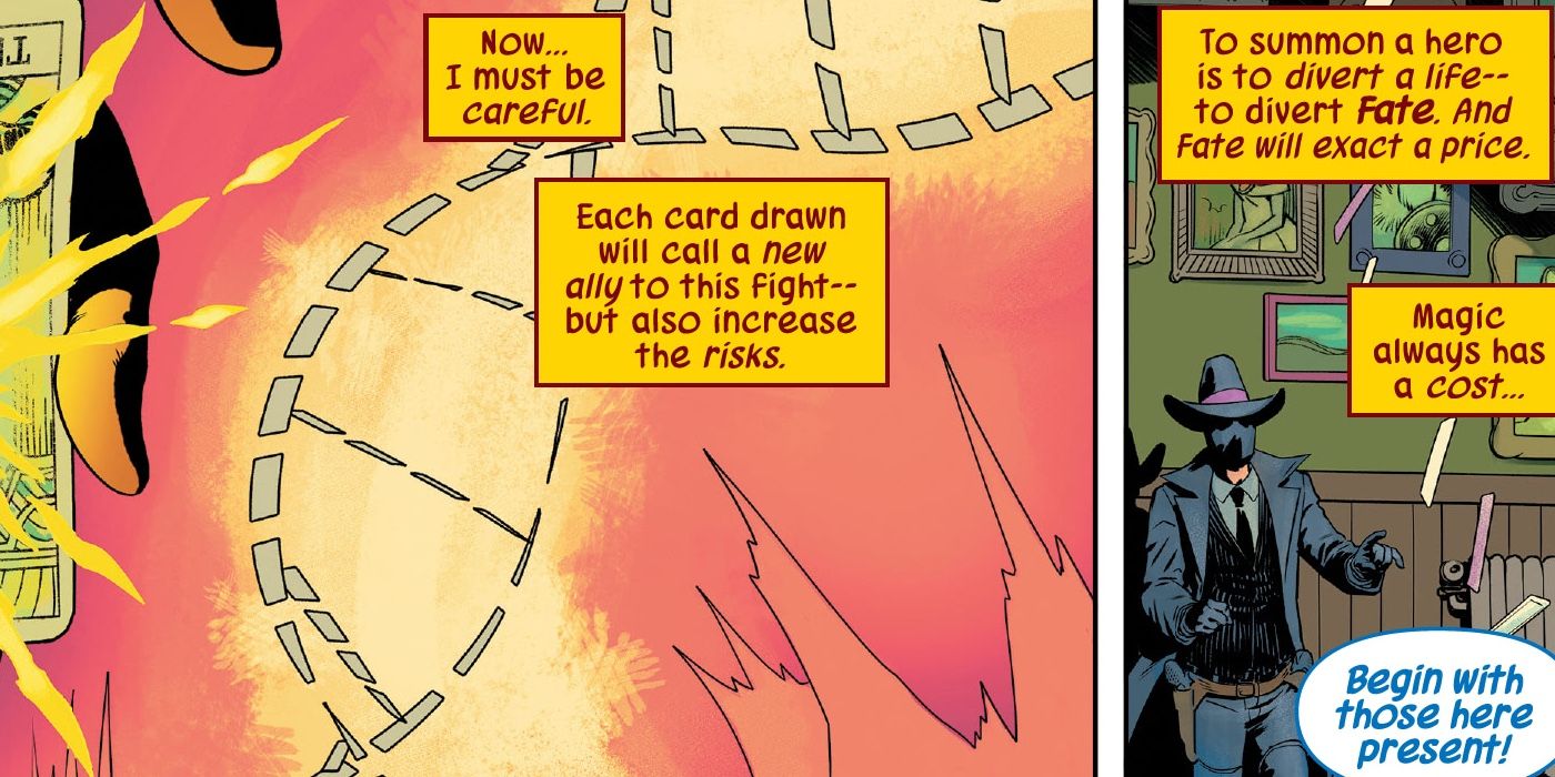 Doctor Strange explaining to Masked Raider the high cost of magic