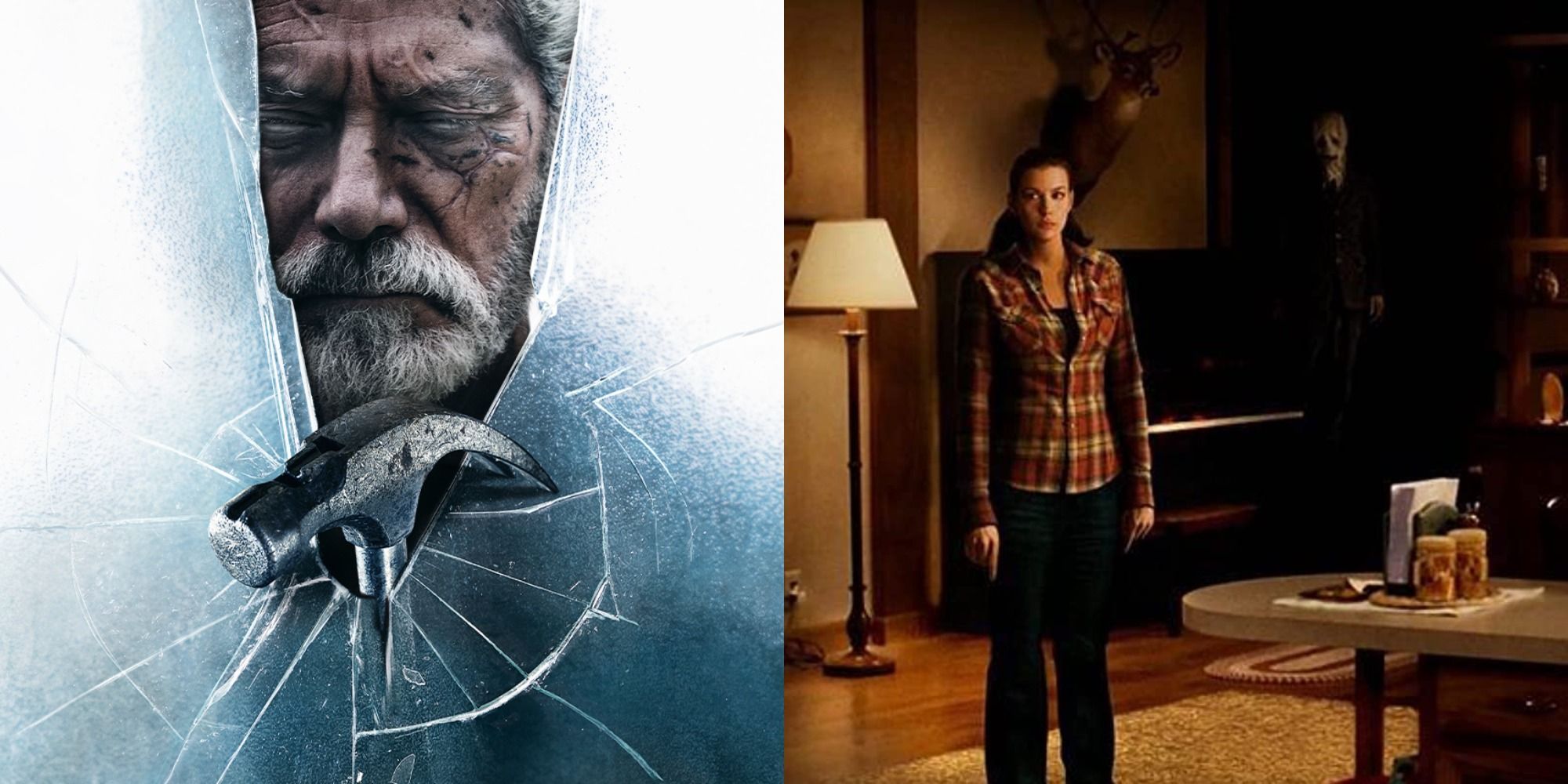 Side-by-side of Don't Breathe 2 and The Strangers posters