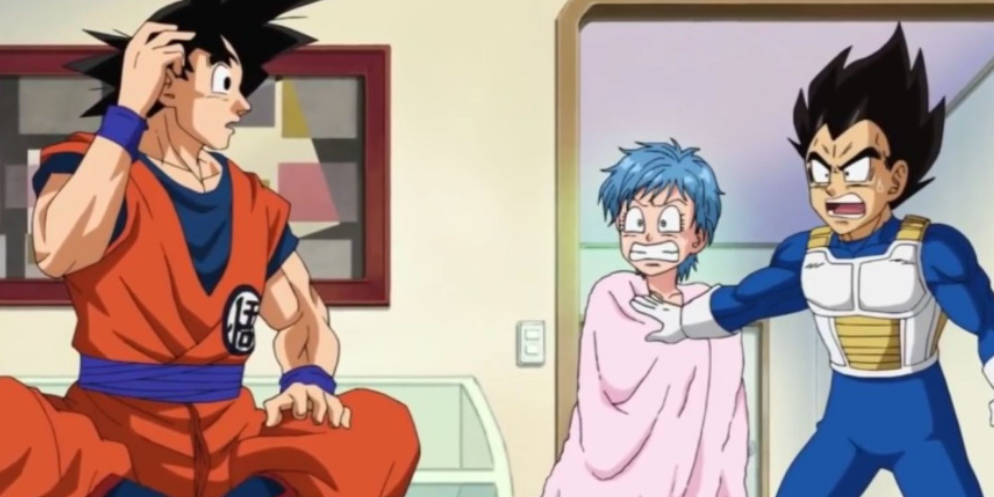 Goku se teletransporta para o quarto de Bulma em Dragon Ball Super