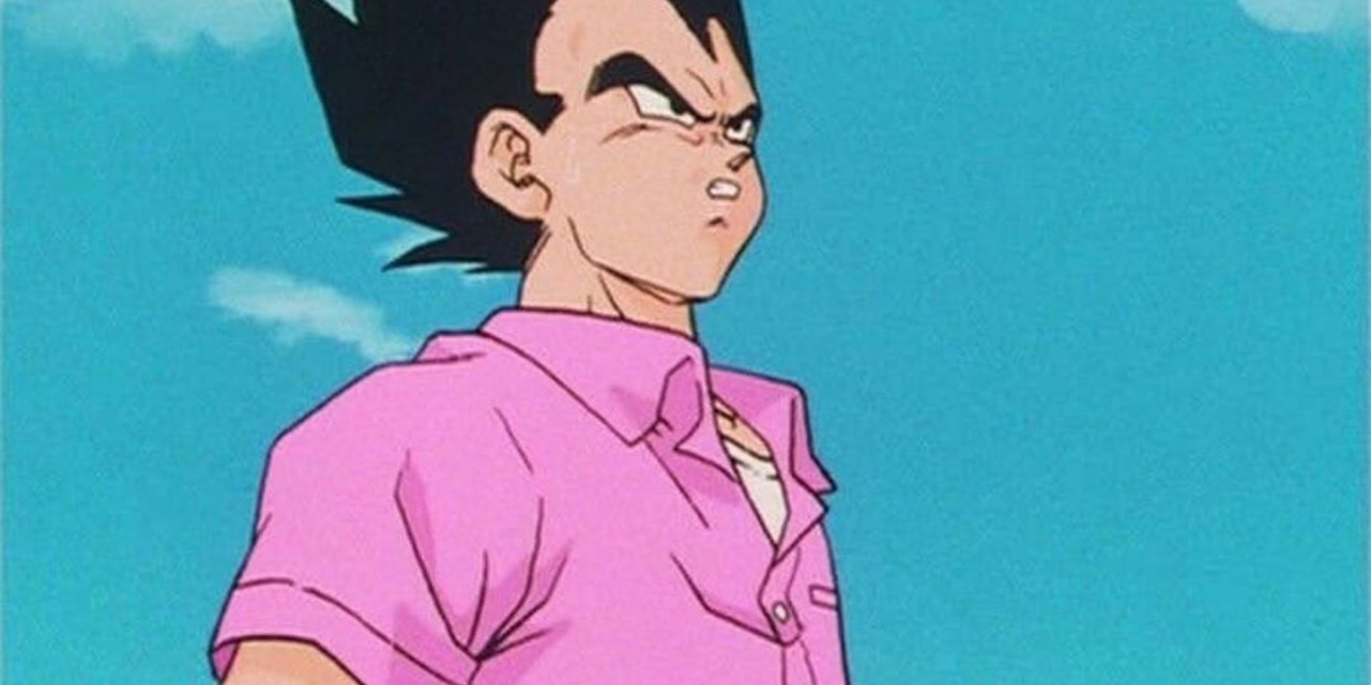 Vegeta looking mad in Dragon Ball Z