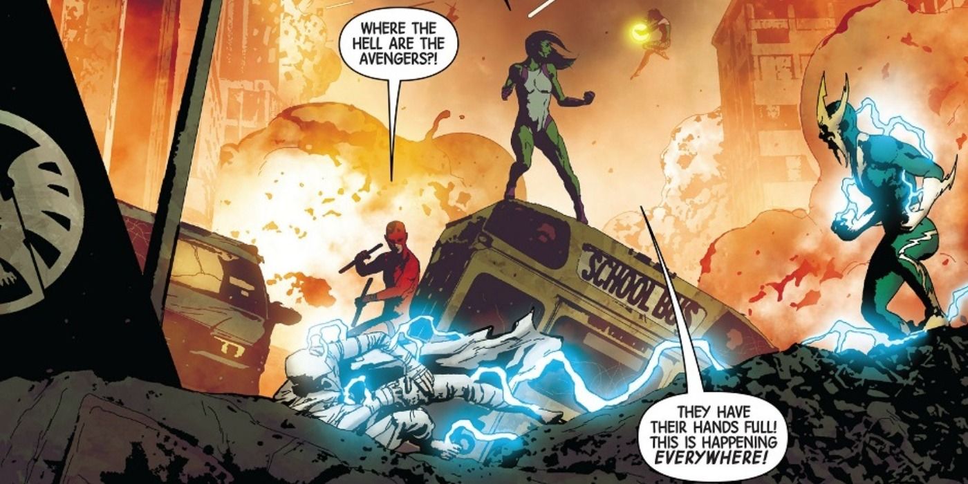 Electro attacks Moon Knight in Old Man Logan comics.