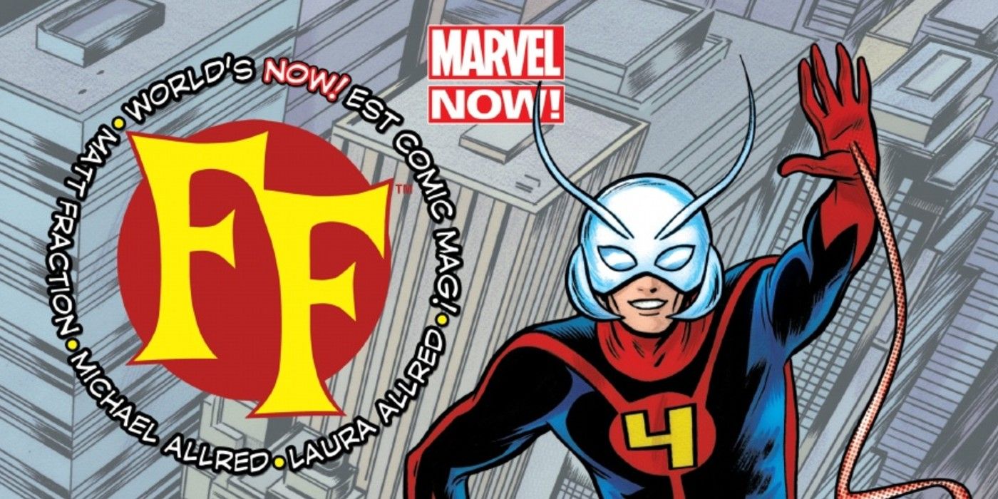Scott Lang dons his Fantastic Four Ant-Man costume on the cover of FF