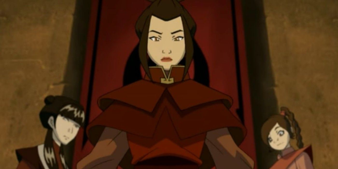Azula looking down at someone in Avatar The Last Airbender