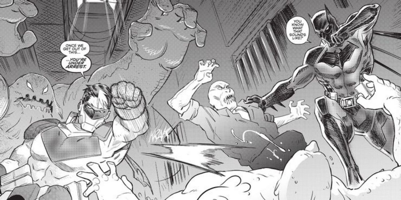 Batman fights Red hood at Black Gate in Future State Gotham