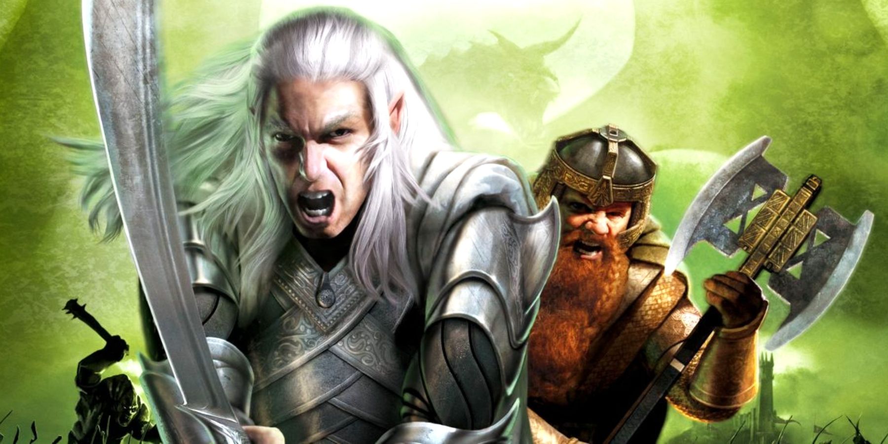 Glorfindel and Gimli readying their weapons in The Lord Of The Rings Battle For Middle-Earth II