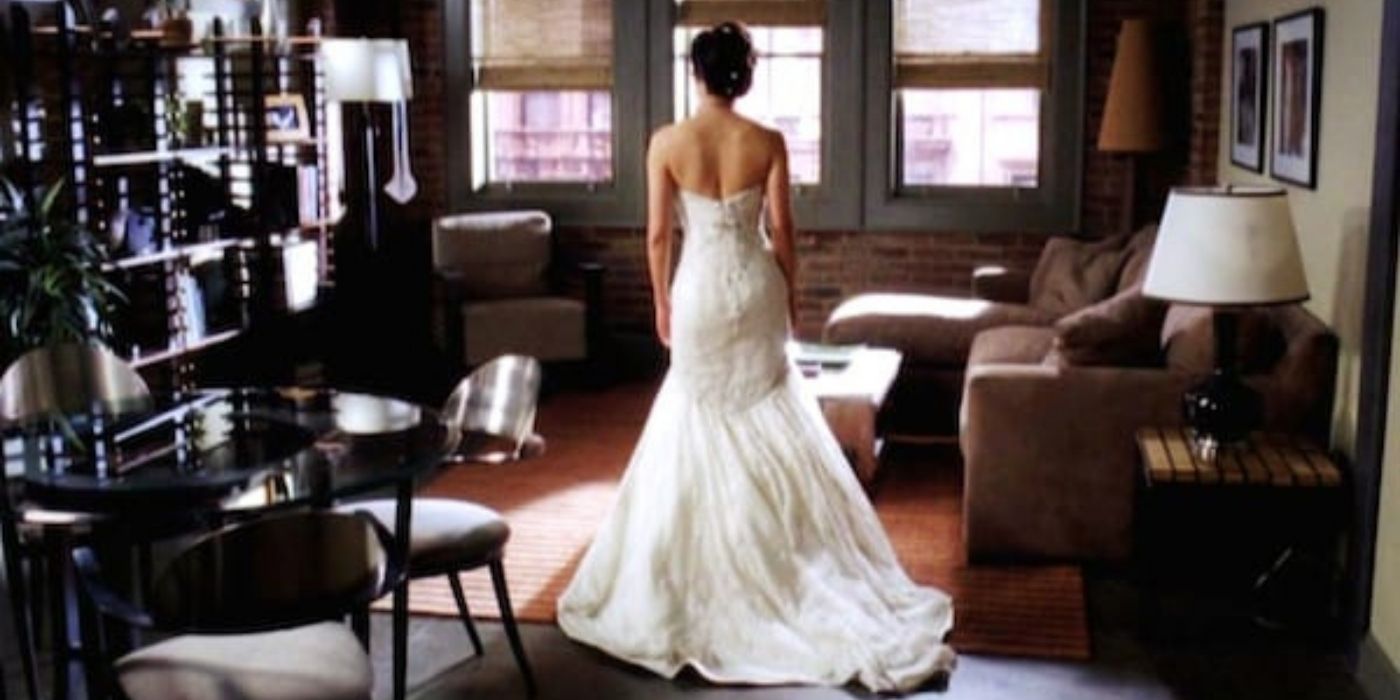 Christina standing in her empty apartment in Grey's Anatomy