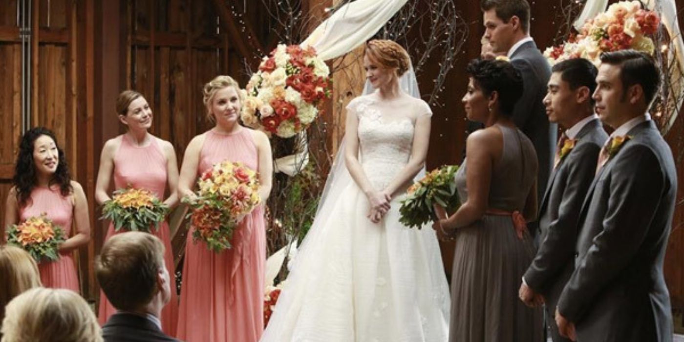 April at her wedding in Grey's Anatomy
