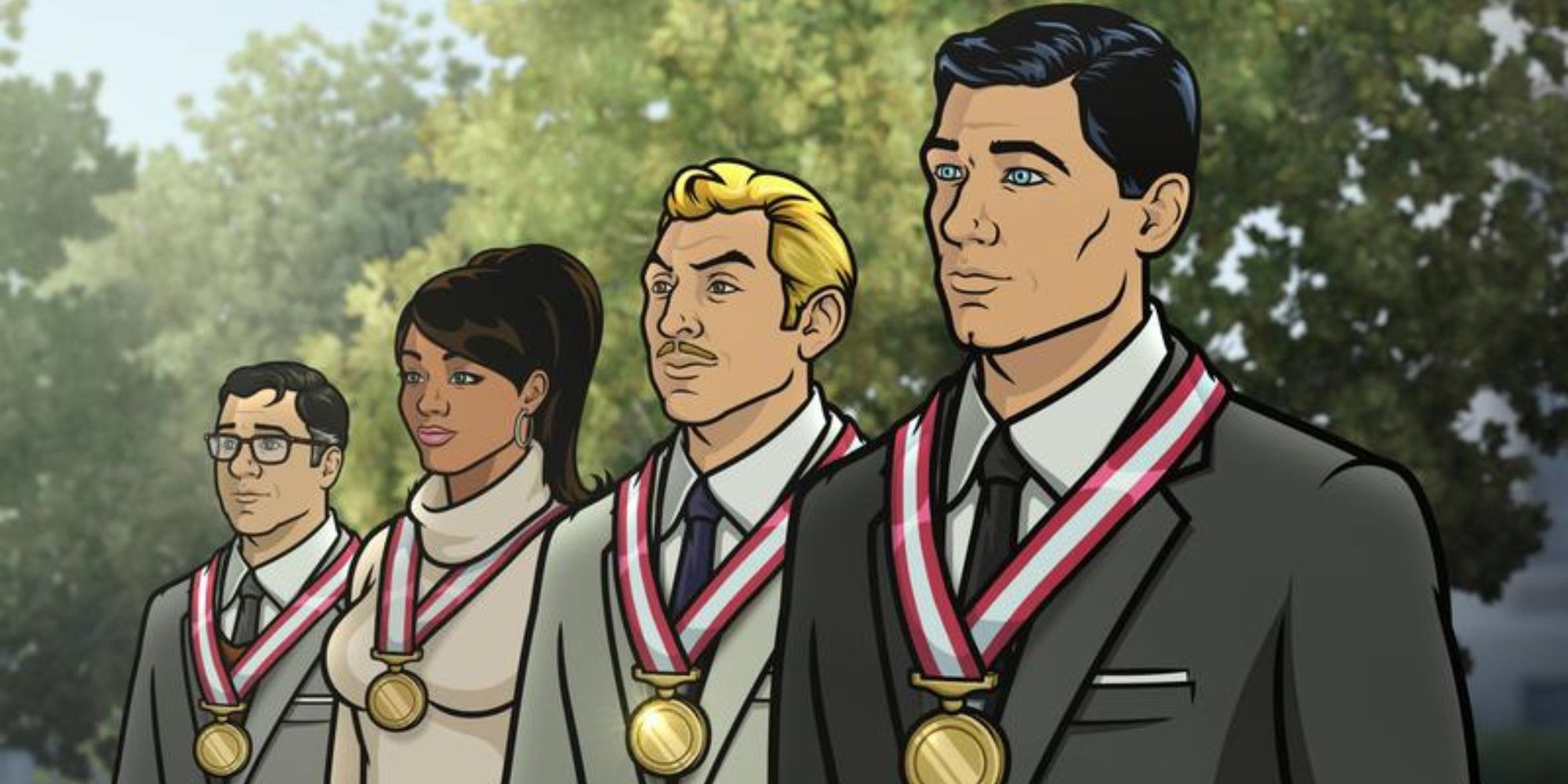H Jon Benjamin as Sterling Archer, Adam Reed as Ray Gillette, Aisha Tyler as Lana Kane, Chris Parnell as Cyril Figgis Medal Ceremony in Archer