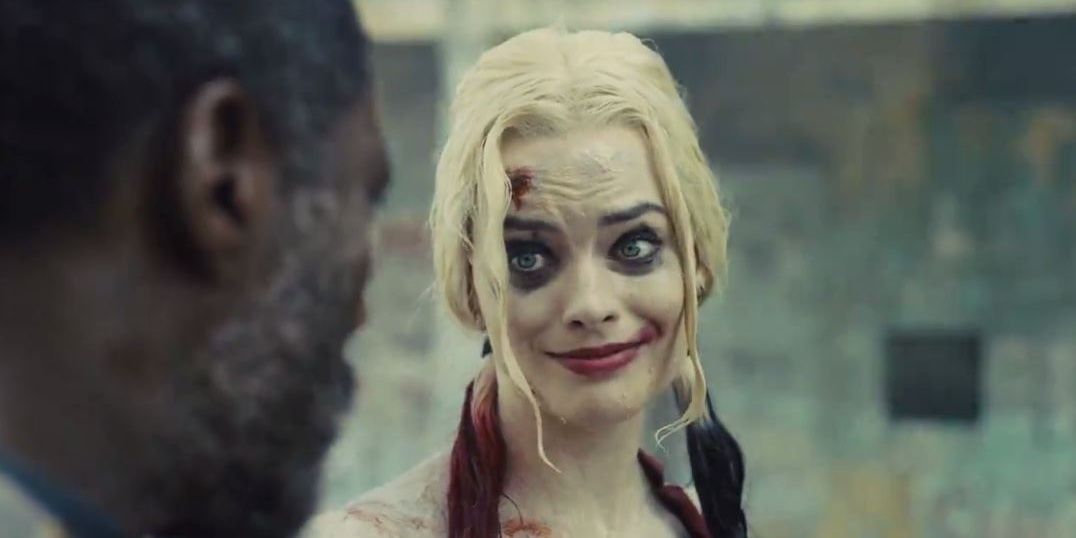 Harley Quinn smiles at Bloodsport in The Suicide Squad