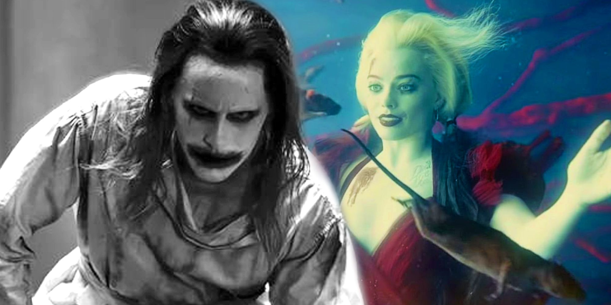 Harley Quinn in The Suicide Squad and the Joker in Zack Snyder's Justice League