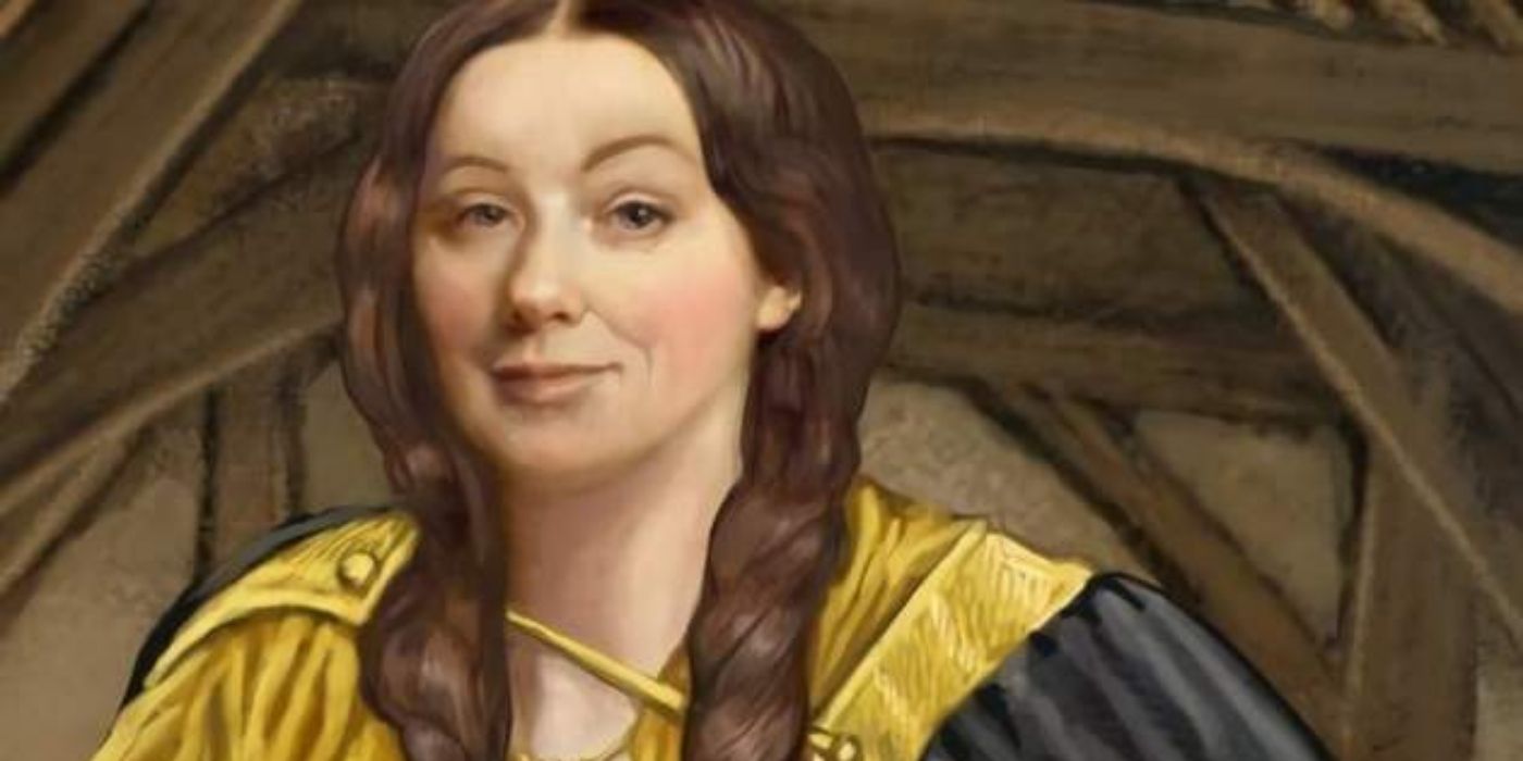 Oil portrait of Helga Hufflepuff in Harry Potter