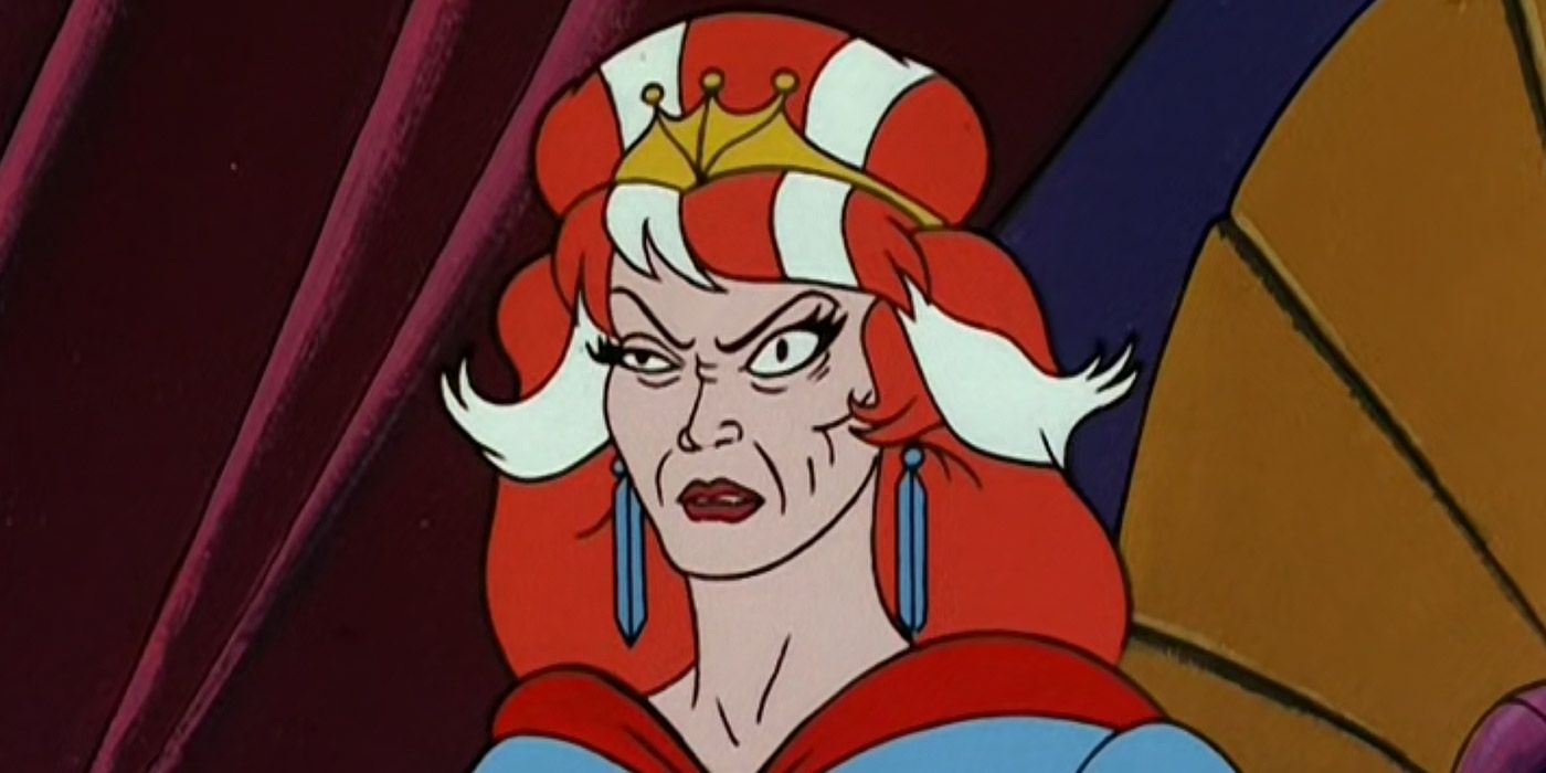 Queen Elmora transformed into the She-Demon of Phantos by Skeletor in He-Man &amp; The Masters of the Universe