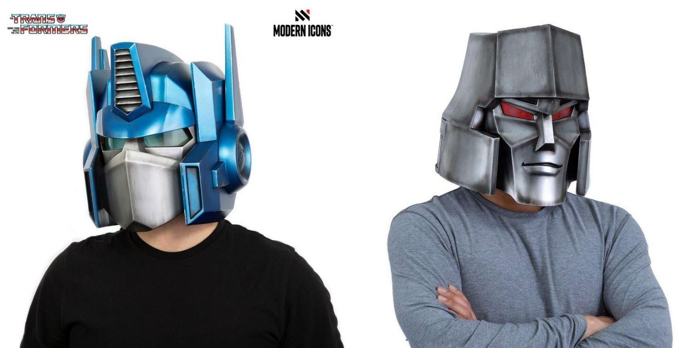 The Optimus and Megatron helmets