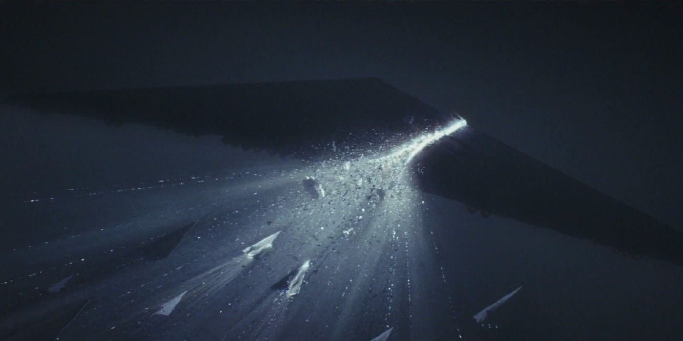 Holdo Maneuver in deep space in The Last Jedi