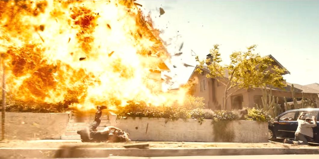 Dom's house explodes in Furious 7