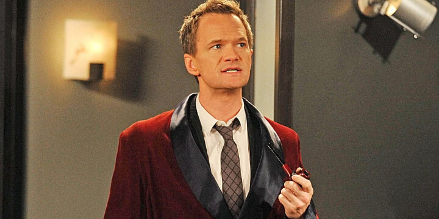 Barney in a red robe in How I Met Your Mother