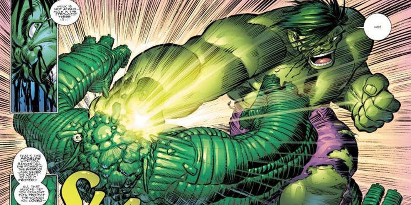 Hulk fighting Abomination in the comics.