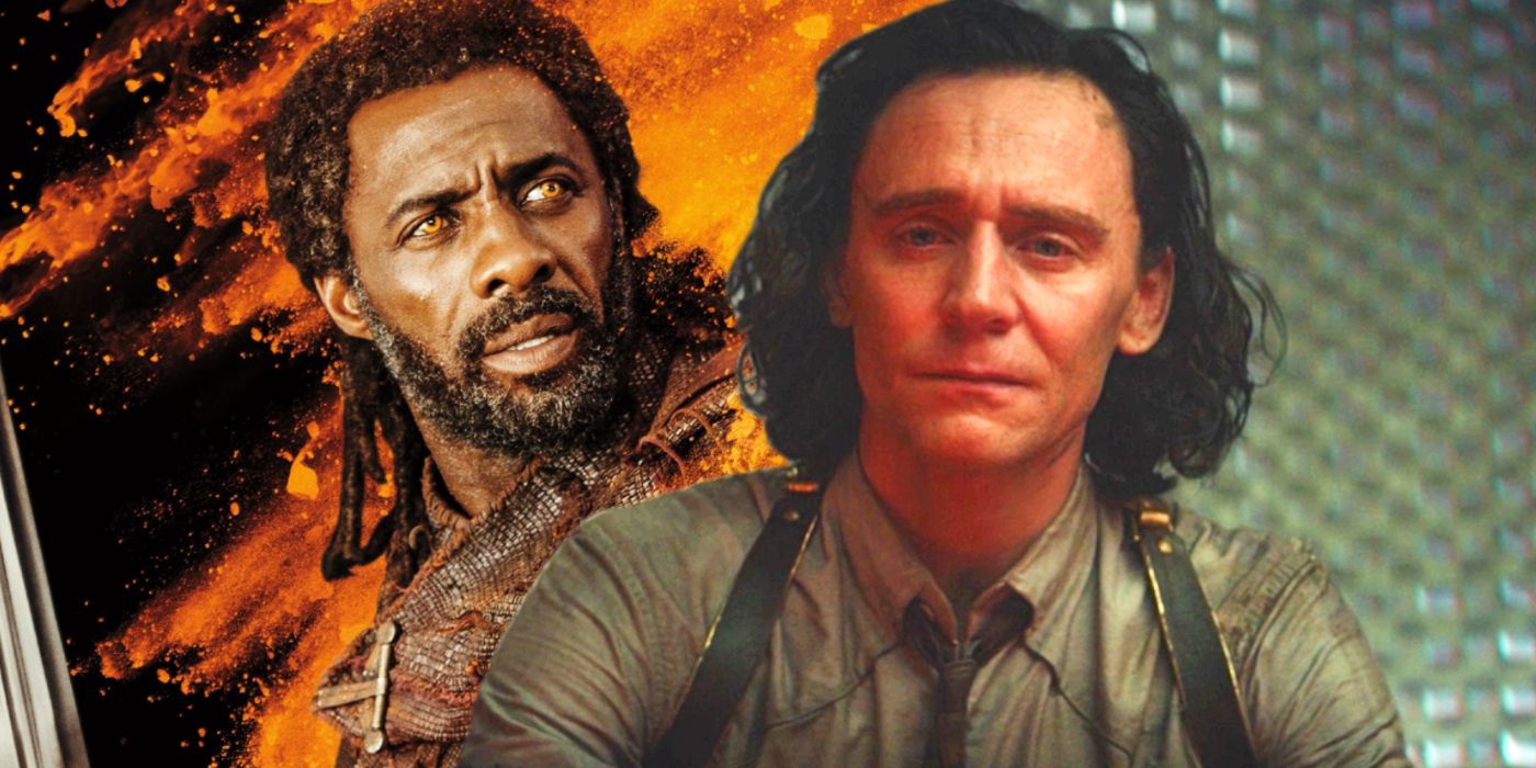 Idris Elba as Heimdall and Tom Hiddleston as Loki