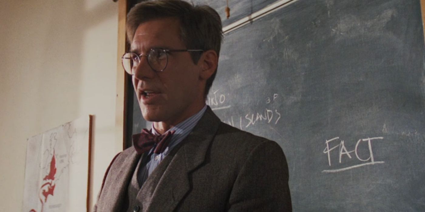 Indiana teaching his class in The Last Crusade.