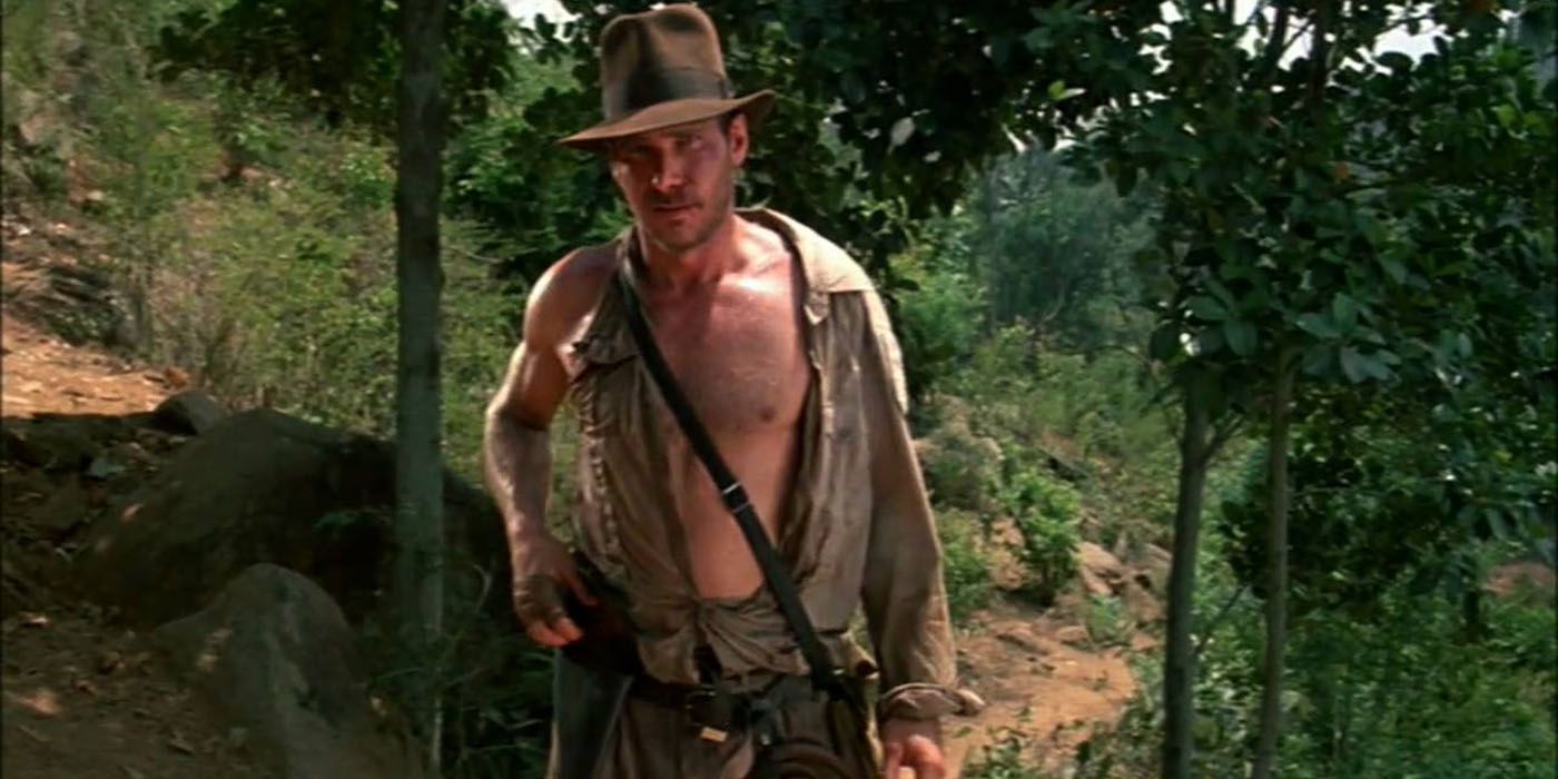 Indiana Jones in the jungle in The Temple Of Doom.