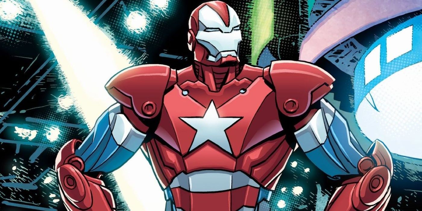 Norman Osborn unveils the Iron Patriot armor.