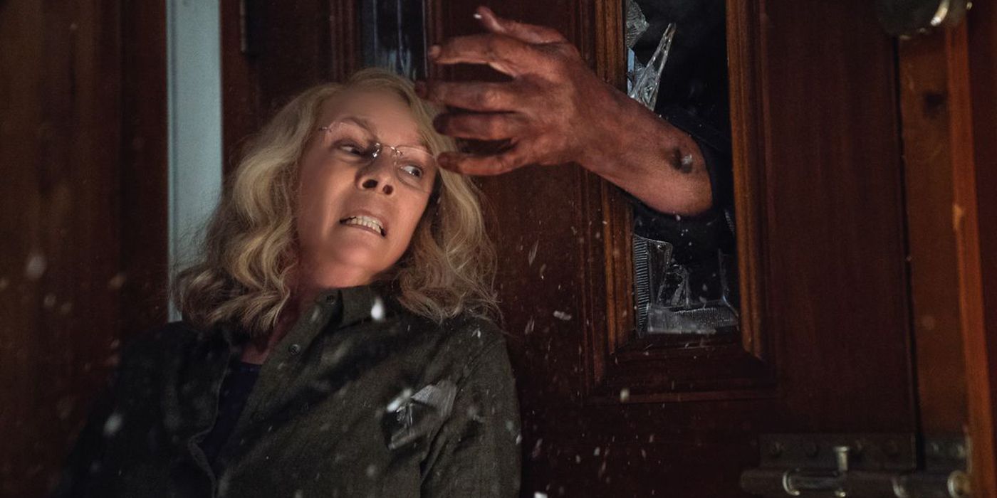Jason trying to get to Laurie Strode in Halloween.