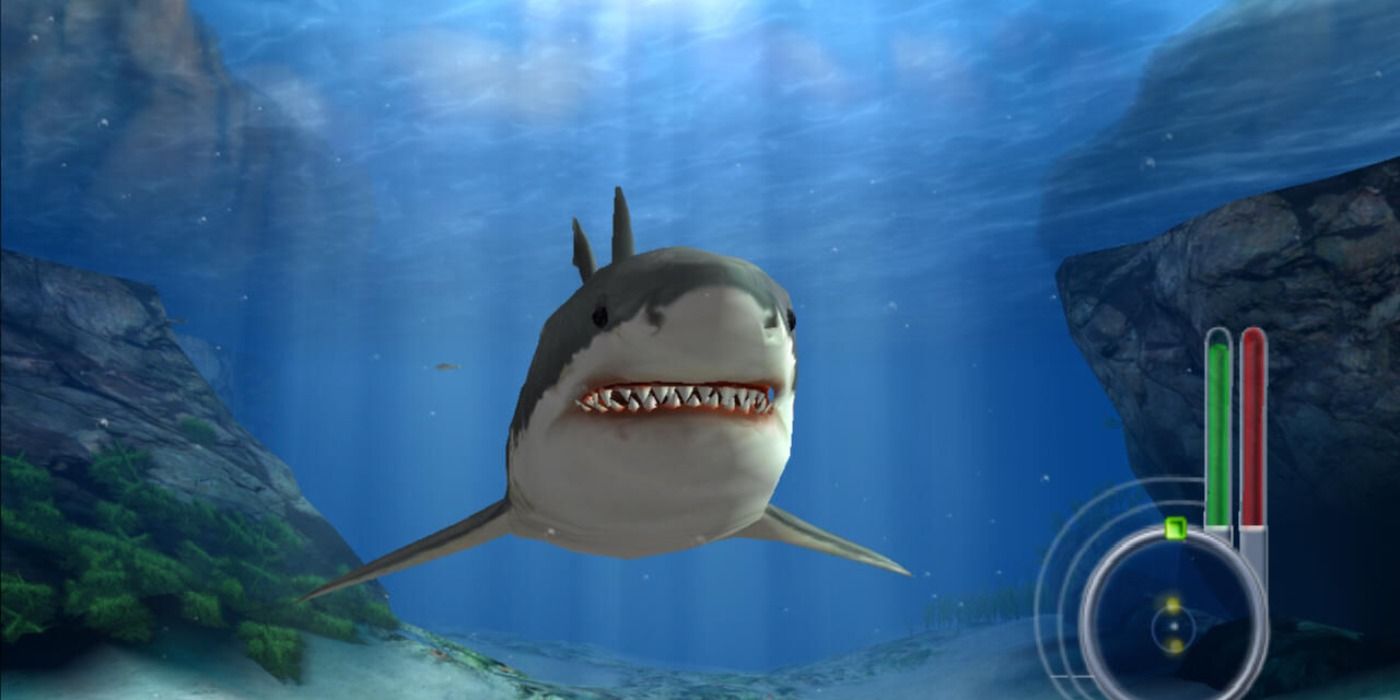 Gameplay for Jaws: Unleashed for PS2.