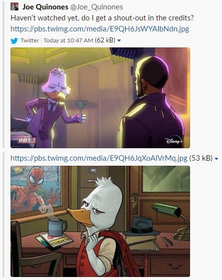 Joe Quinones Howard the Duck What If tweet