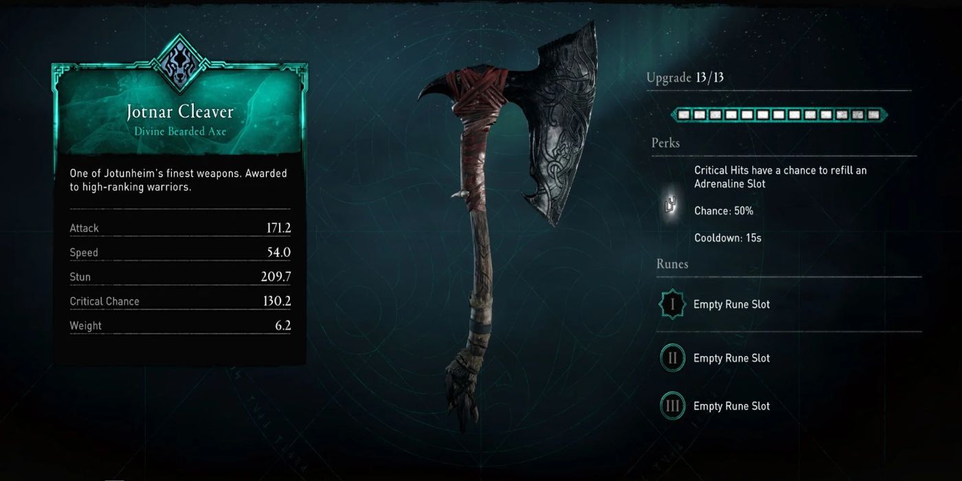 An image of the Jotnar Cleaver axe in Assassin’s Creed Valhalla.