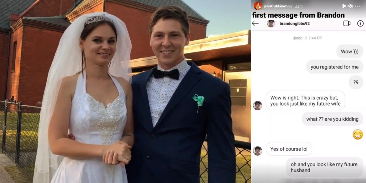 Julia Brandon First DM Instagram Wedding In 90 Day Fiance