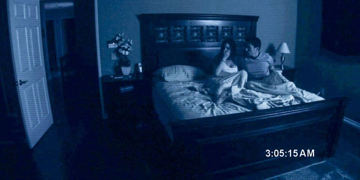 Katie And Micah Look At An Invisible Demon In Paranormal Activity