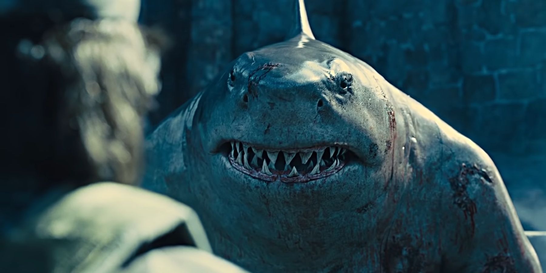 King Shark getting angry in James Gunn's The Suicide Squad