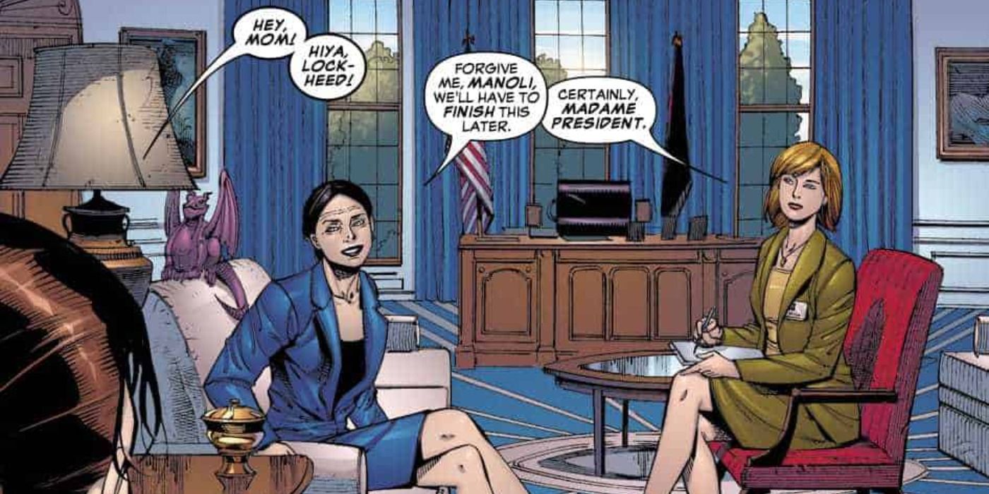 Kitty Pryde becomes the President in X-Men The End comics.