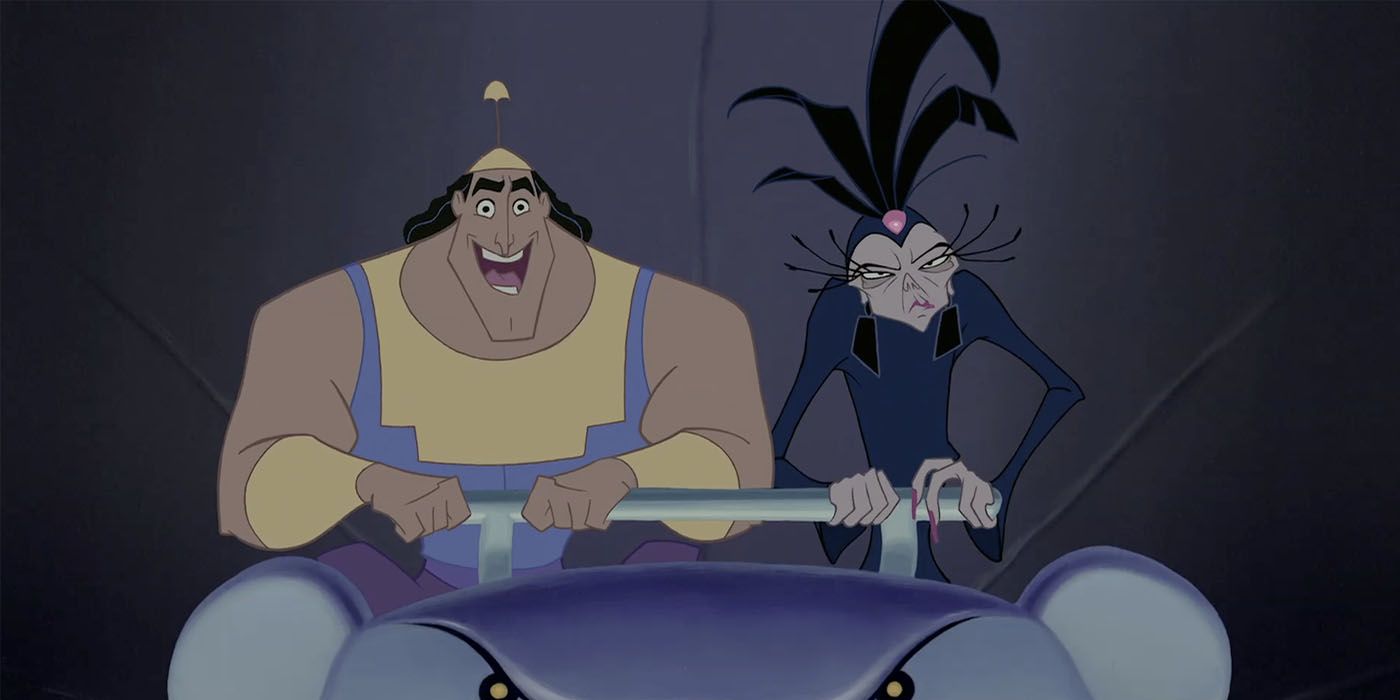 Kronk and Yzma in The Emperor's New Groove on a roller coaster