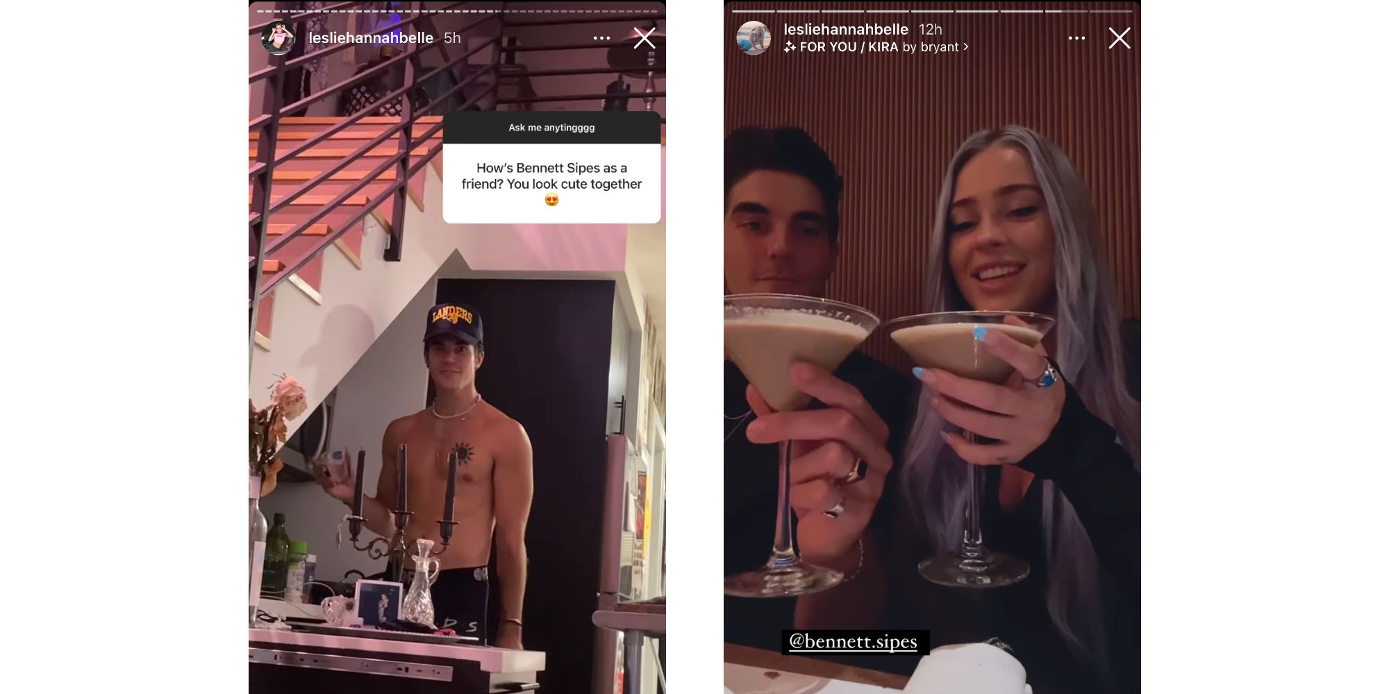 Love Island: Leslie Golden & Bennett Sipes Show PDA In New IG Posts