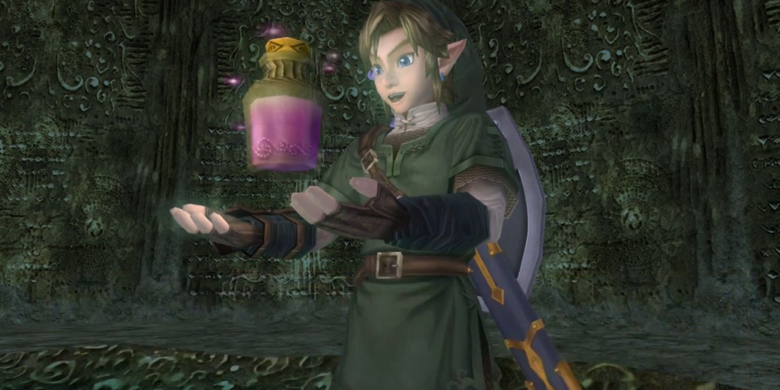 Link acquiring the Great Fairy's Tear in The Legend Of Zelda Twilight Princess HD