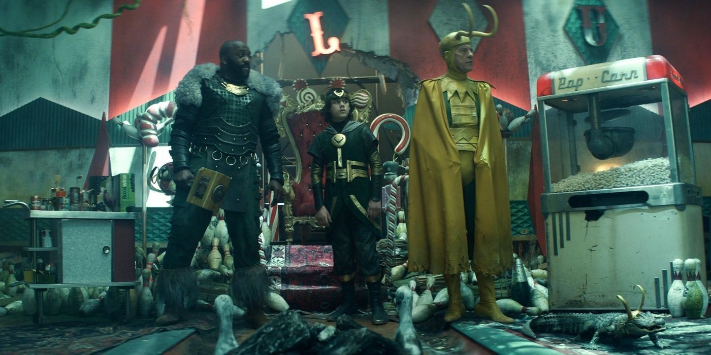 Boastful Loki, Kid Loki, and Classic Loki take Loki to their base