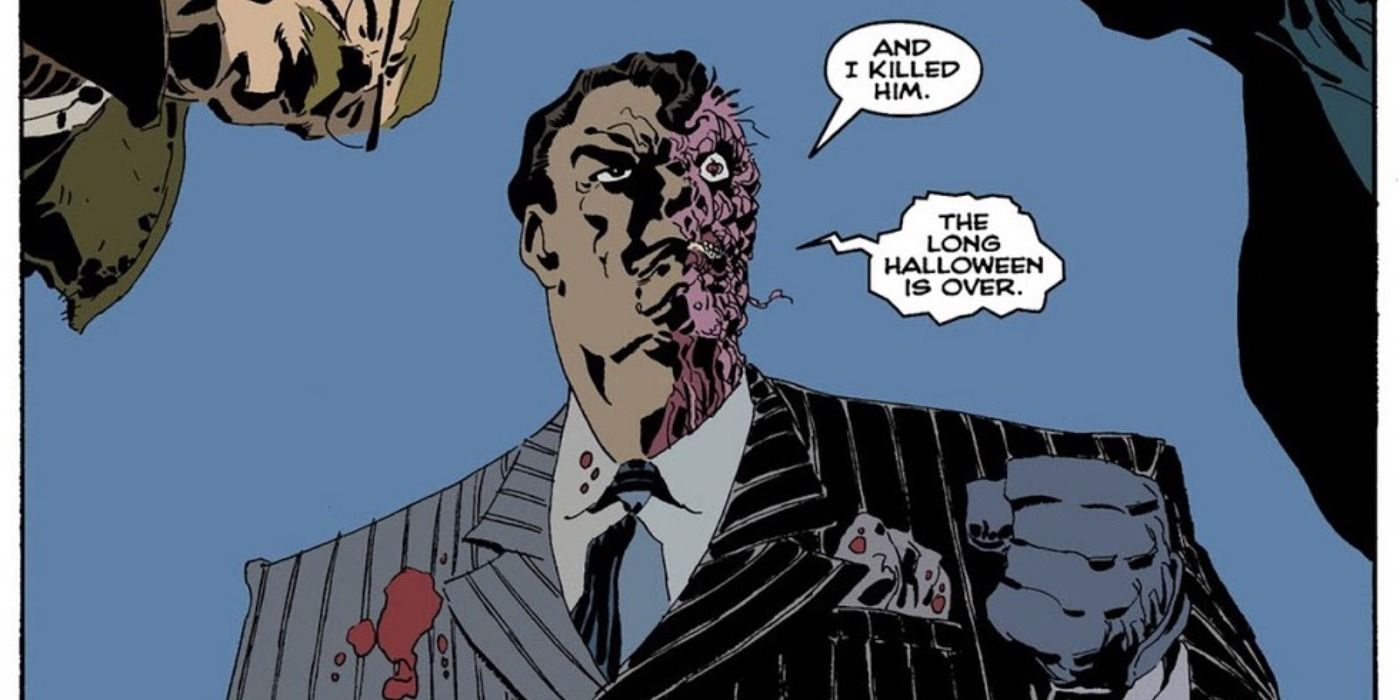Two-Face confesses in The Long Halloween comic.