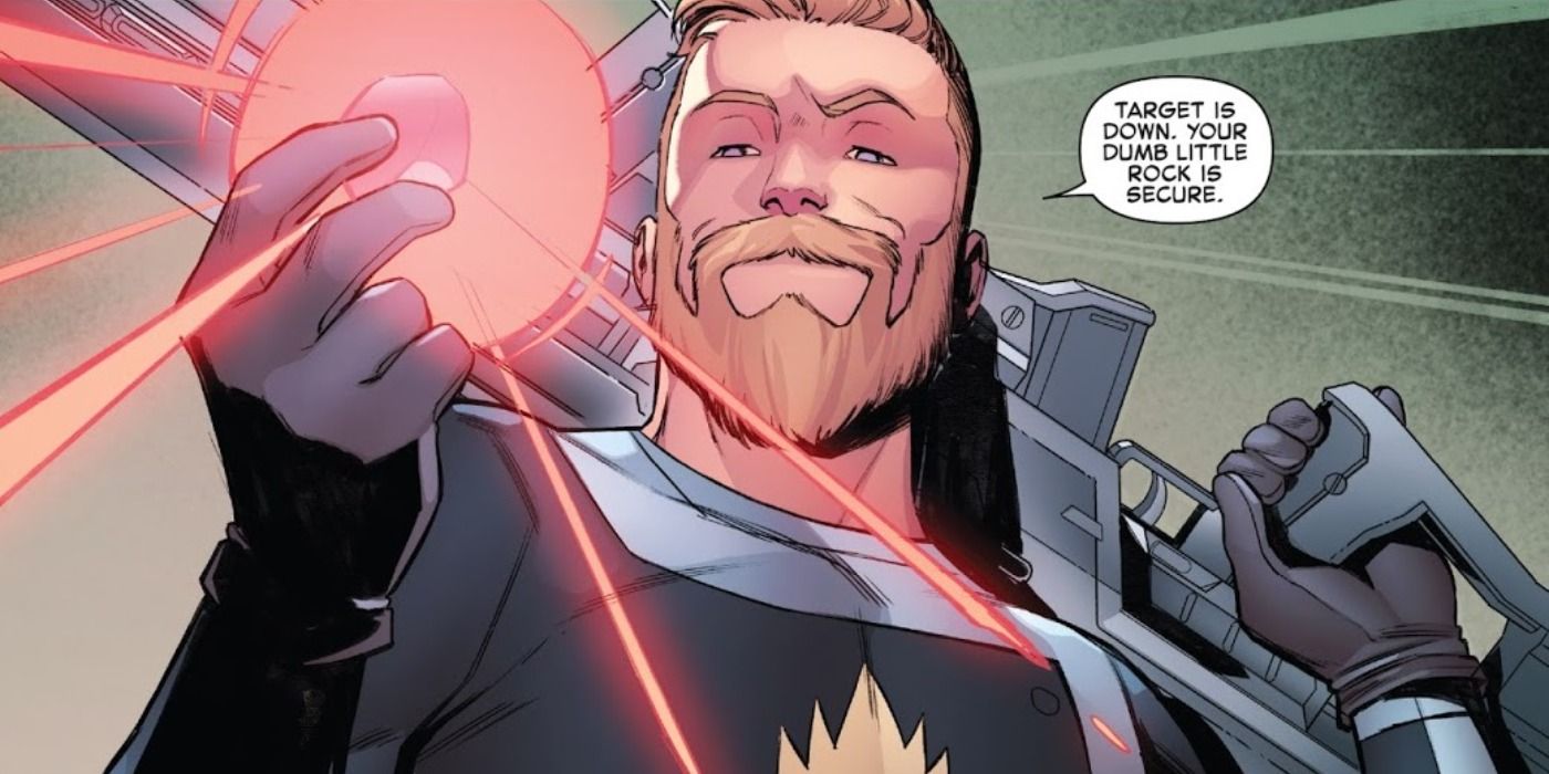 Lord Starkill secures the Reality Stone in Marvel Comics.