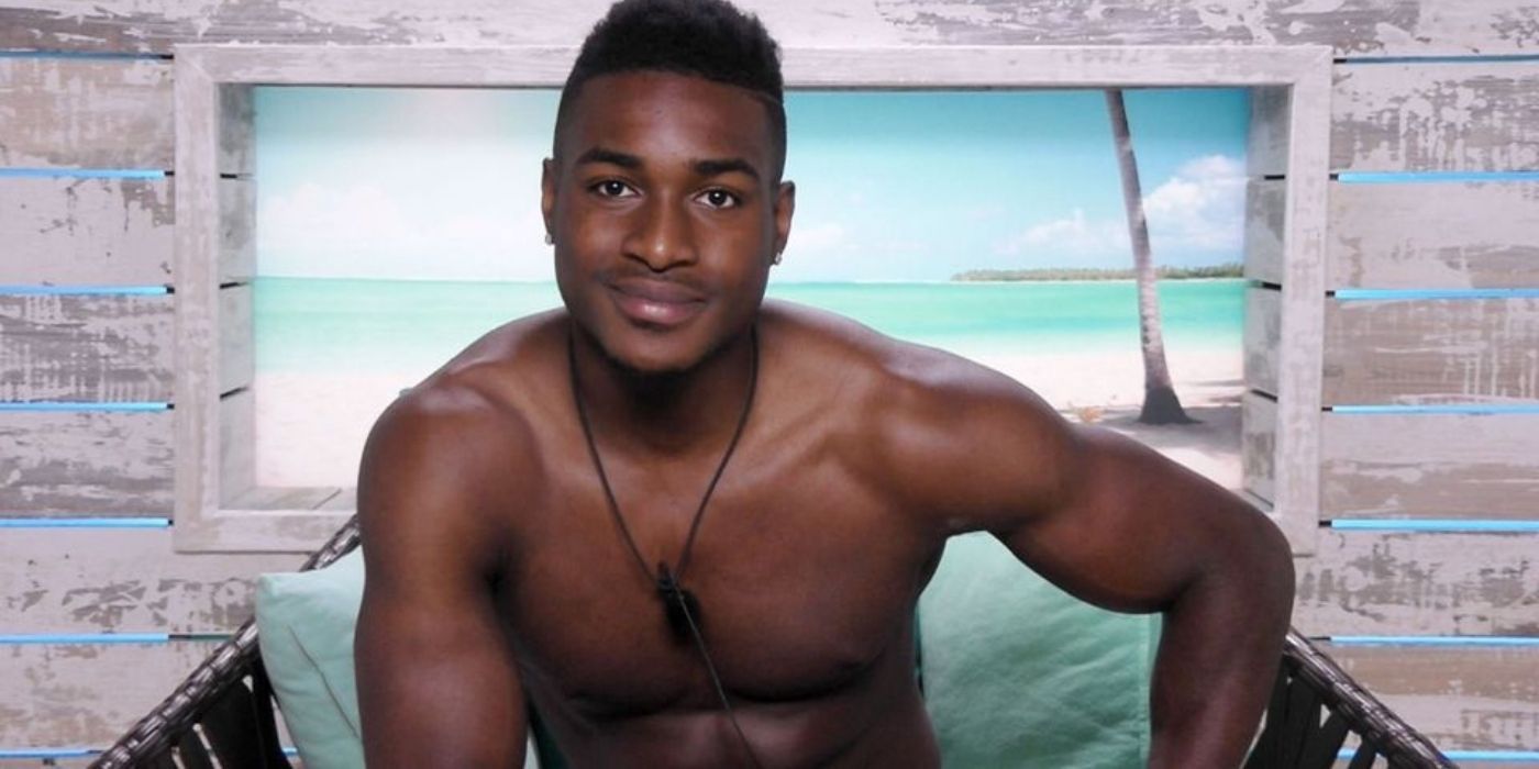 Idris Virgo smiling for the camera in Love Island