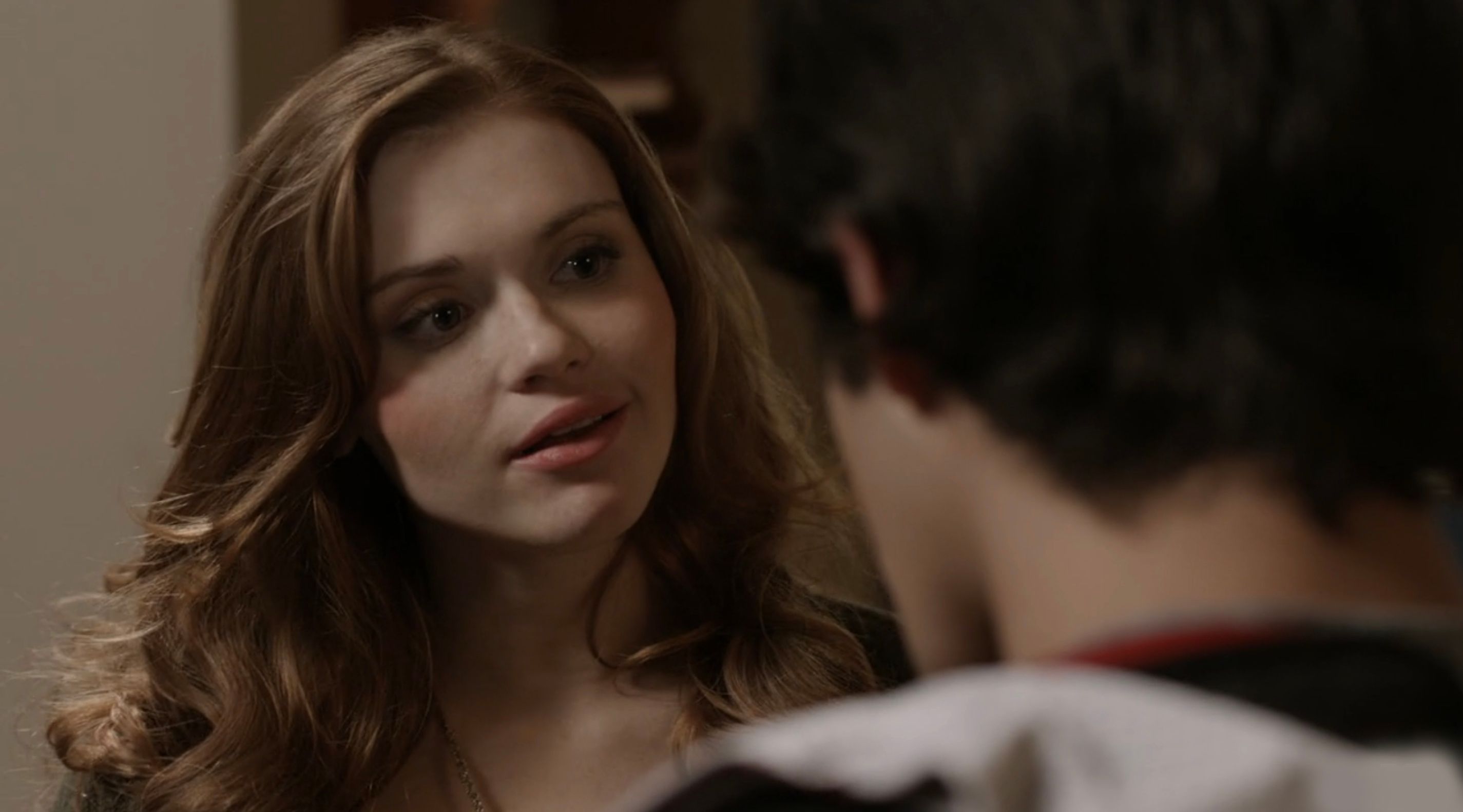 Lydia makes a move on Scott in Teen Wolf.