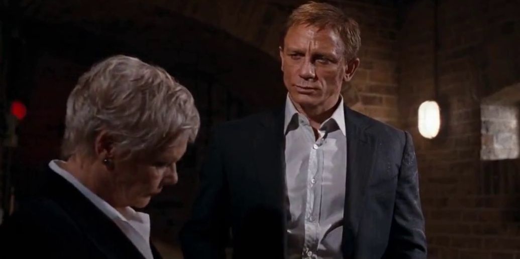 M lambasts Bond after he saved her from the traitor Craig Mitchell in Quantum Of Solace 