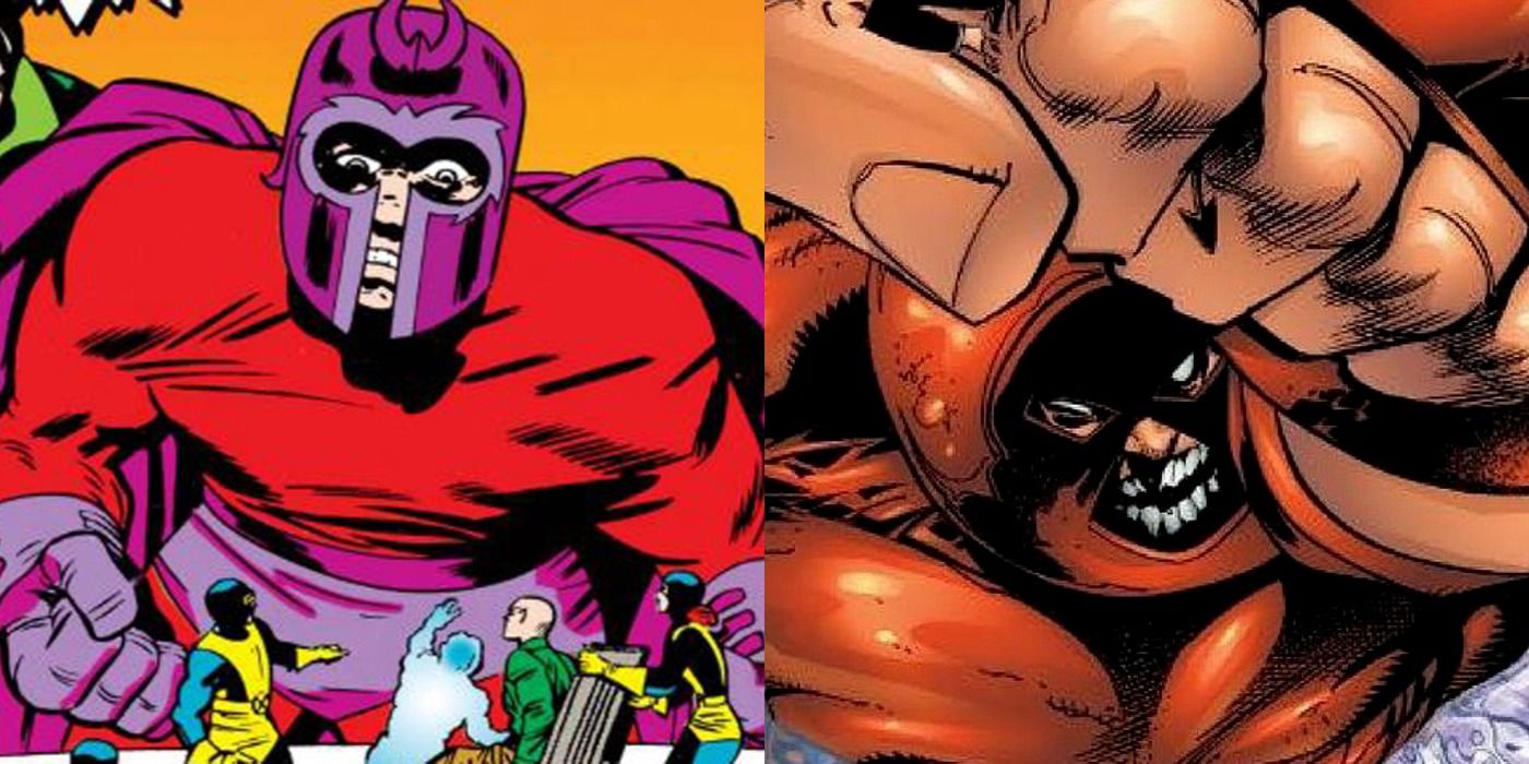 Magneto and Juggernaut in X-Men comics.