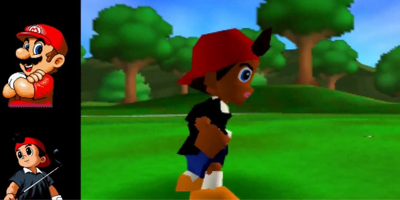 The Kid during a match in Mario Golf 1999