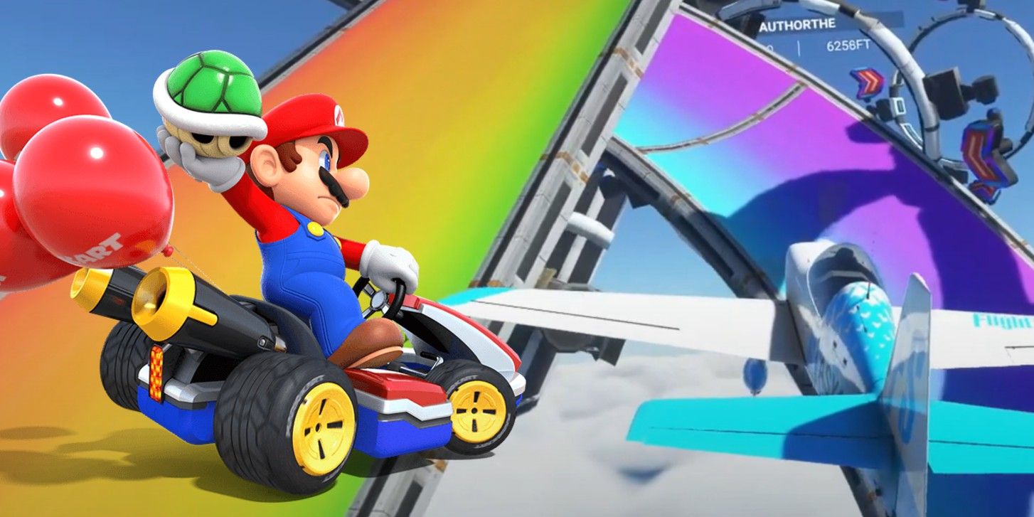 Mario Kart Tracks Modded Into Flight Simulator