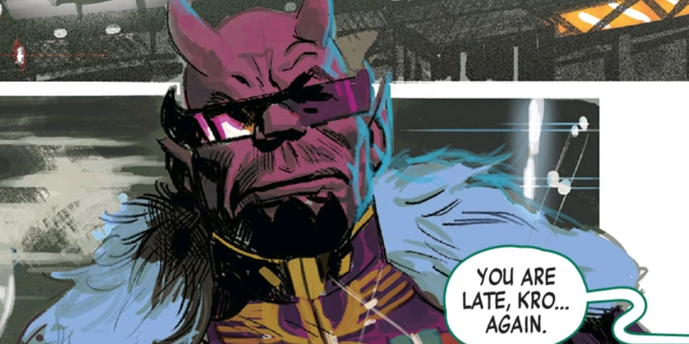 Kro wearing black shades in Marvel Comics 