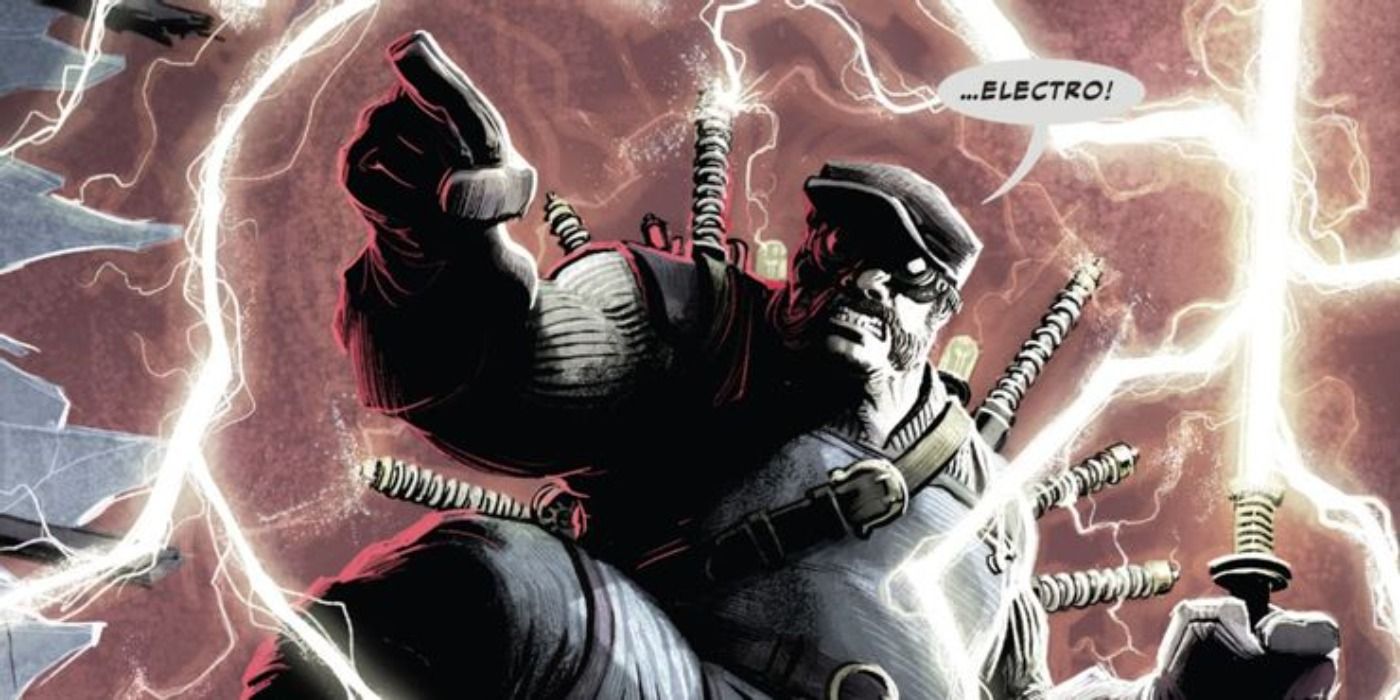 Marvel Noir Electro attacks in Marvel Comics.