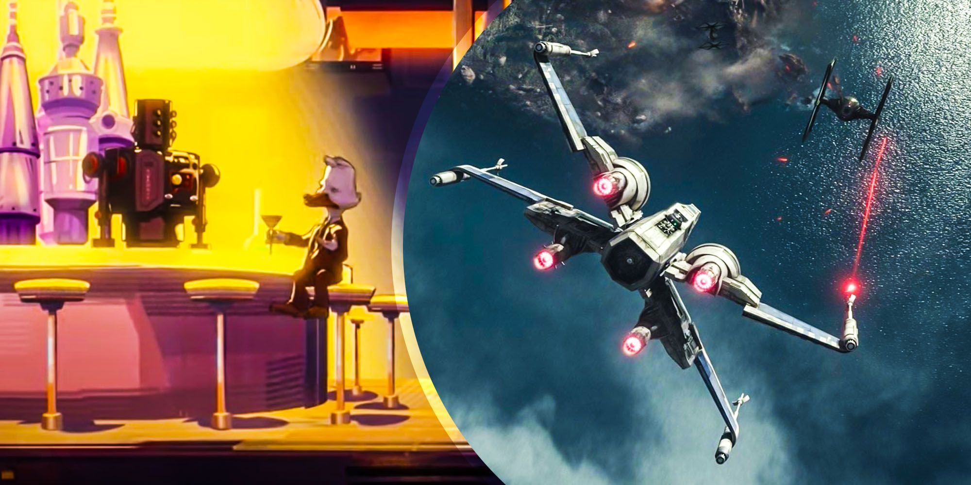 Marvel what if star wars easter eggs X Wing Howard the duck cantina